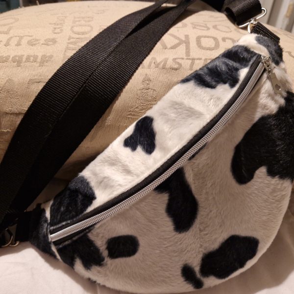 sac banane imprimé vache noir et blanc TS
