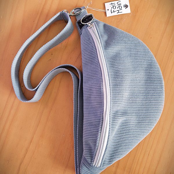 sac banane en velours côtelé gris TS  (nouvelle collection)