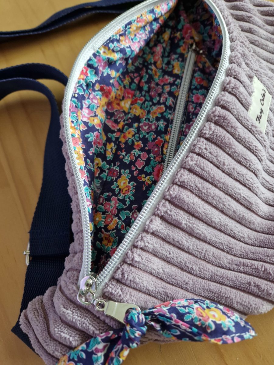 sac banane en velours côtelé mauve TM  (nouvelle collection) – Image 3