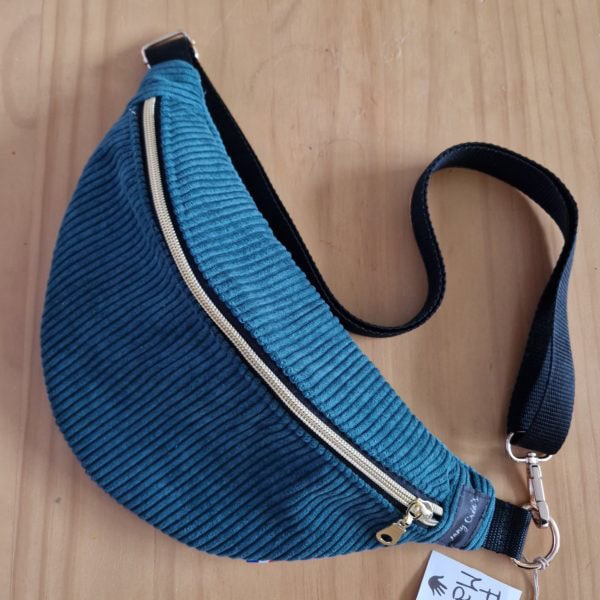 sac banane en velours vert sapin TS  (nouvelle collection)