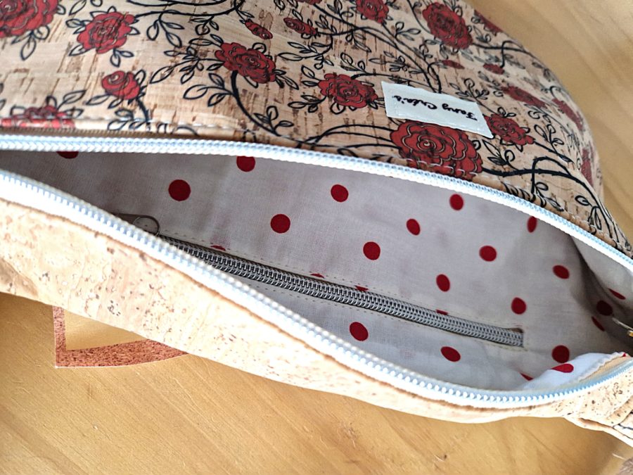 sac banane en liège de luxe imprimé roses rouge (nouvelle collection) – Image 4