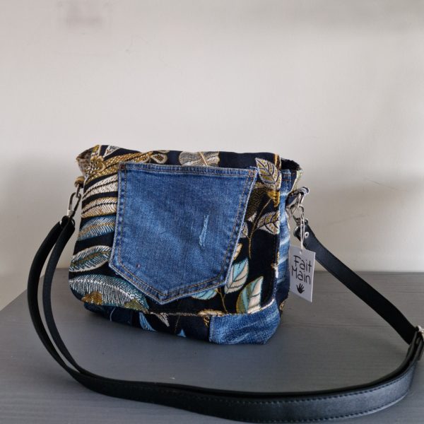 Sac à main en jean upcyclé et Jacquard Français