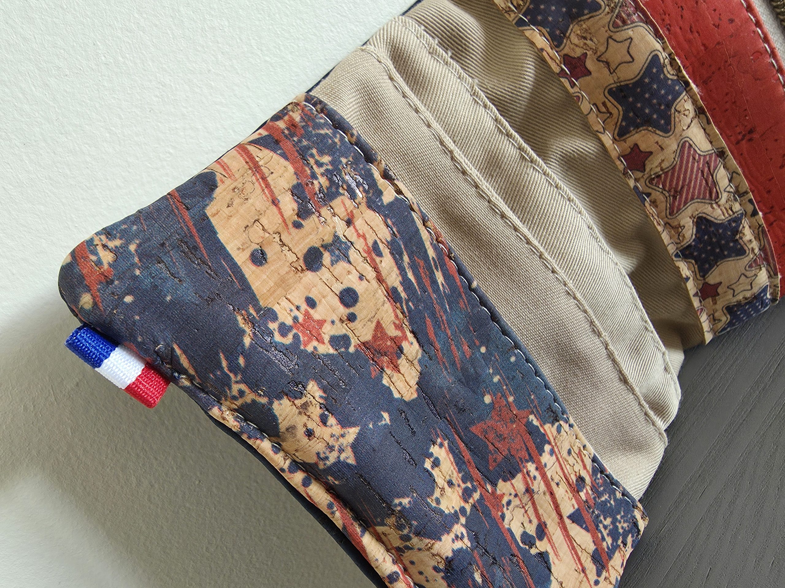 Porte feuille en liège bleu marine de luxe inspiration USA – Image 2