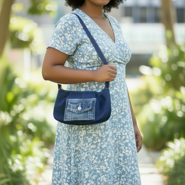 Mini sac Scarlet en jean upcyclé