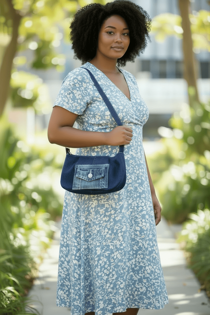 Mini sac Scarlet en jean upcyclé