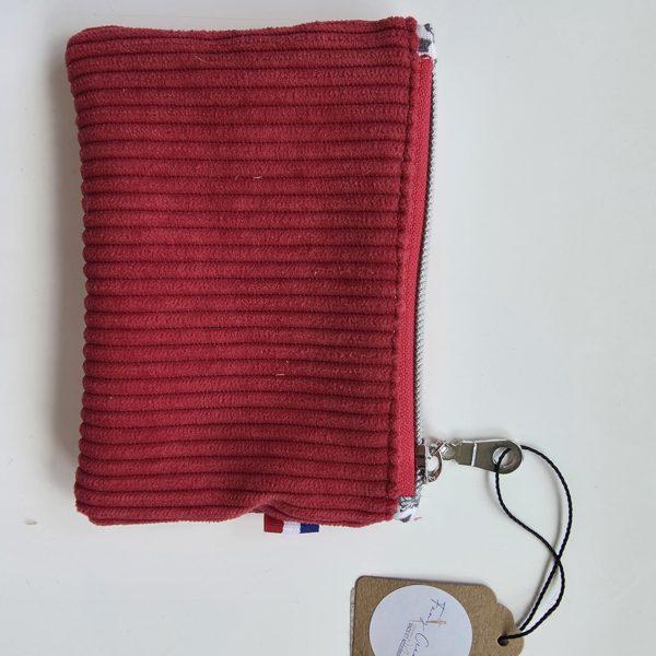 Porte monnaie velours côtelé